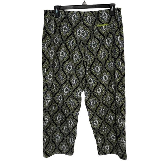 Vera Bradley Corduroy Pull -On Ankle Pants Women’s Size Large Drawstring Boho - Picture 2 of 12